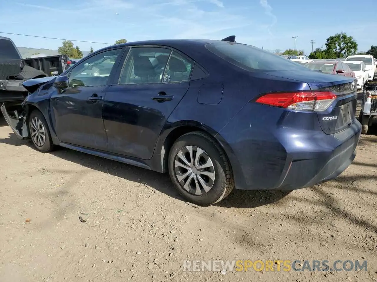 2 Photograph of a damaged car JTDEAMDE6NJ037474 TOYOTA COROLLA 2022