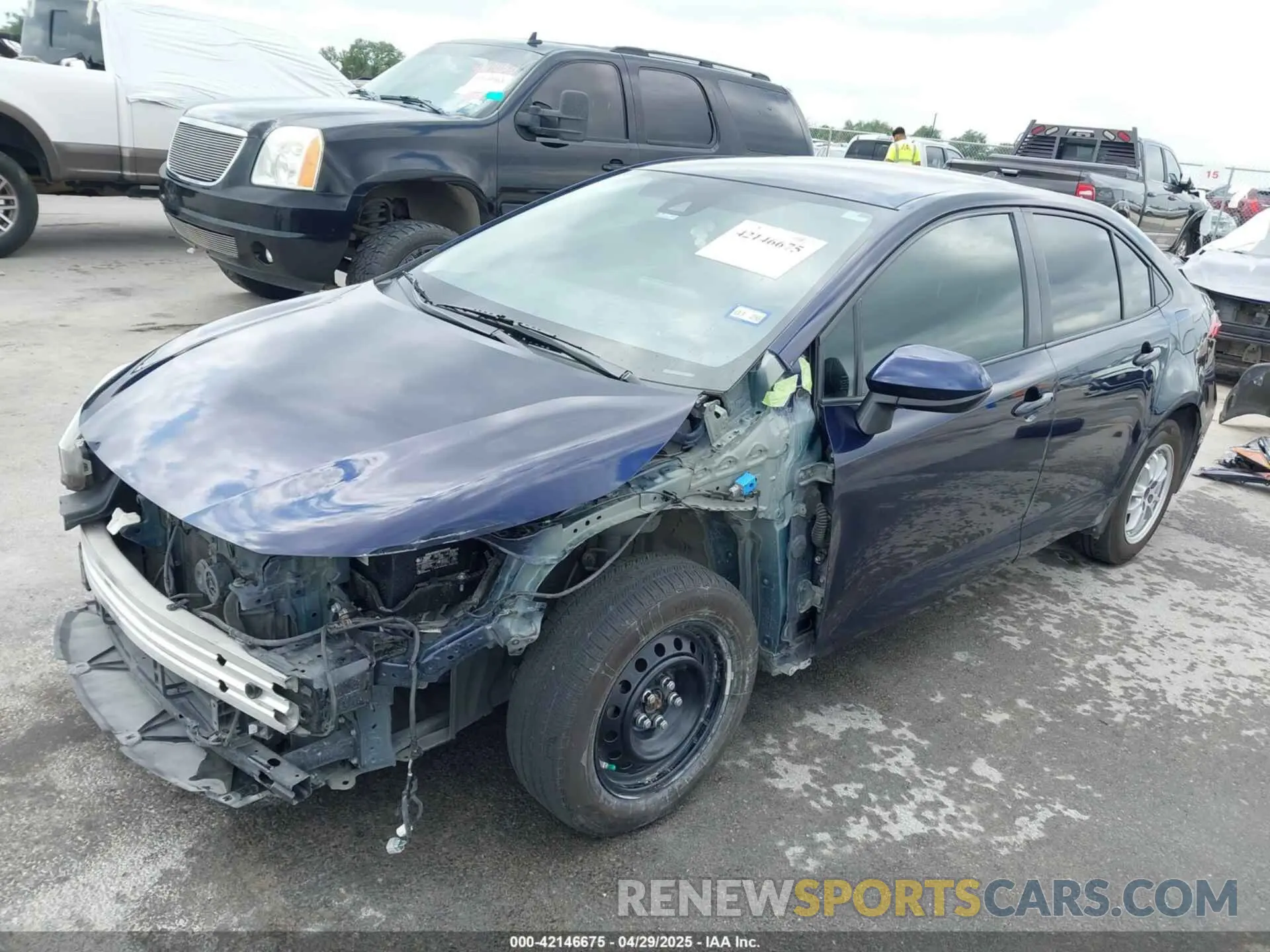 2 Photograph of a damaged car JTDEAMDE6NJ049043 TOYOTA COROLLA 2022