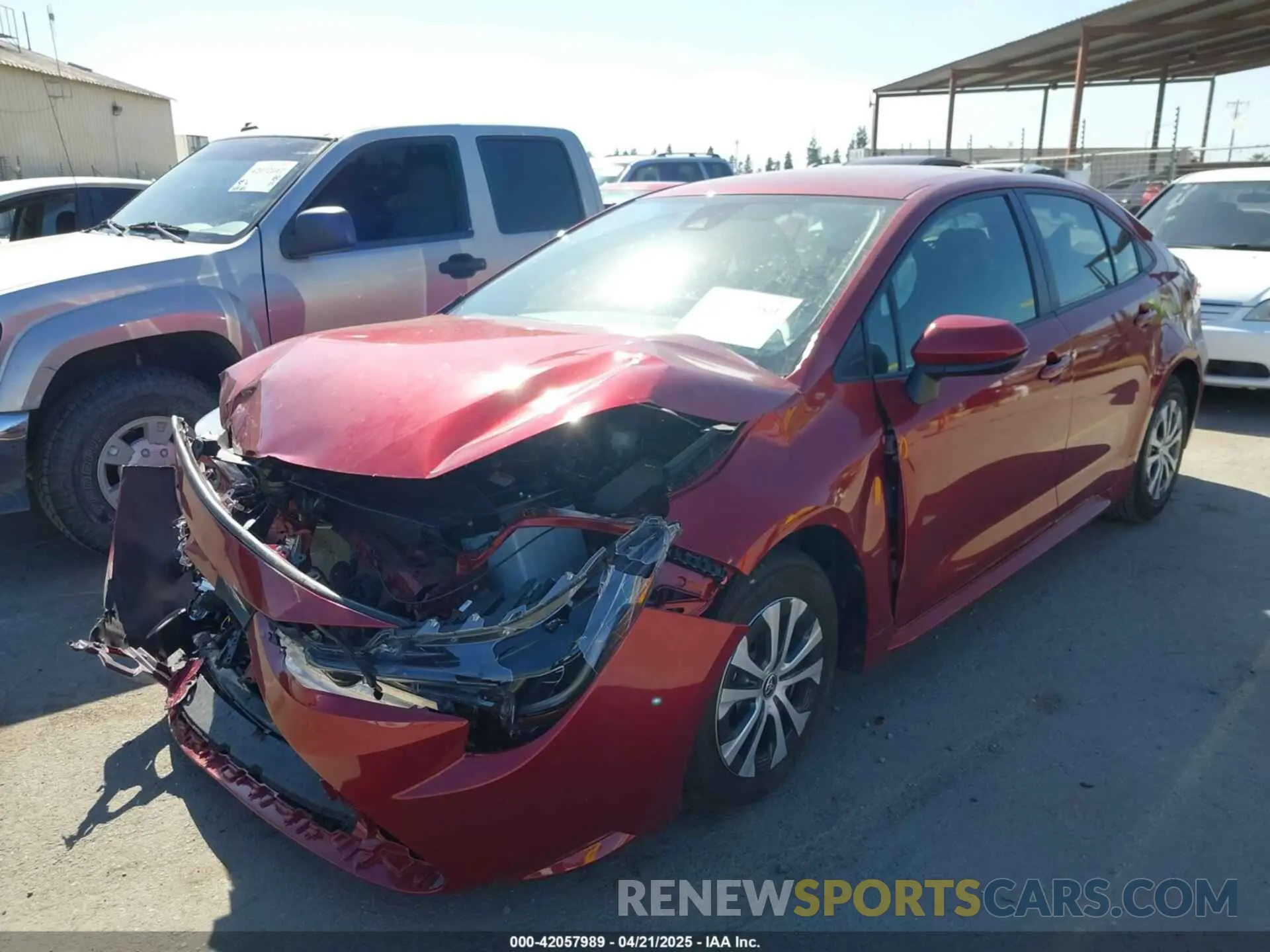 2 Photograph of a damaged car JTDEAMDE6NJ057045 TOYOTA COROLLA 2022