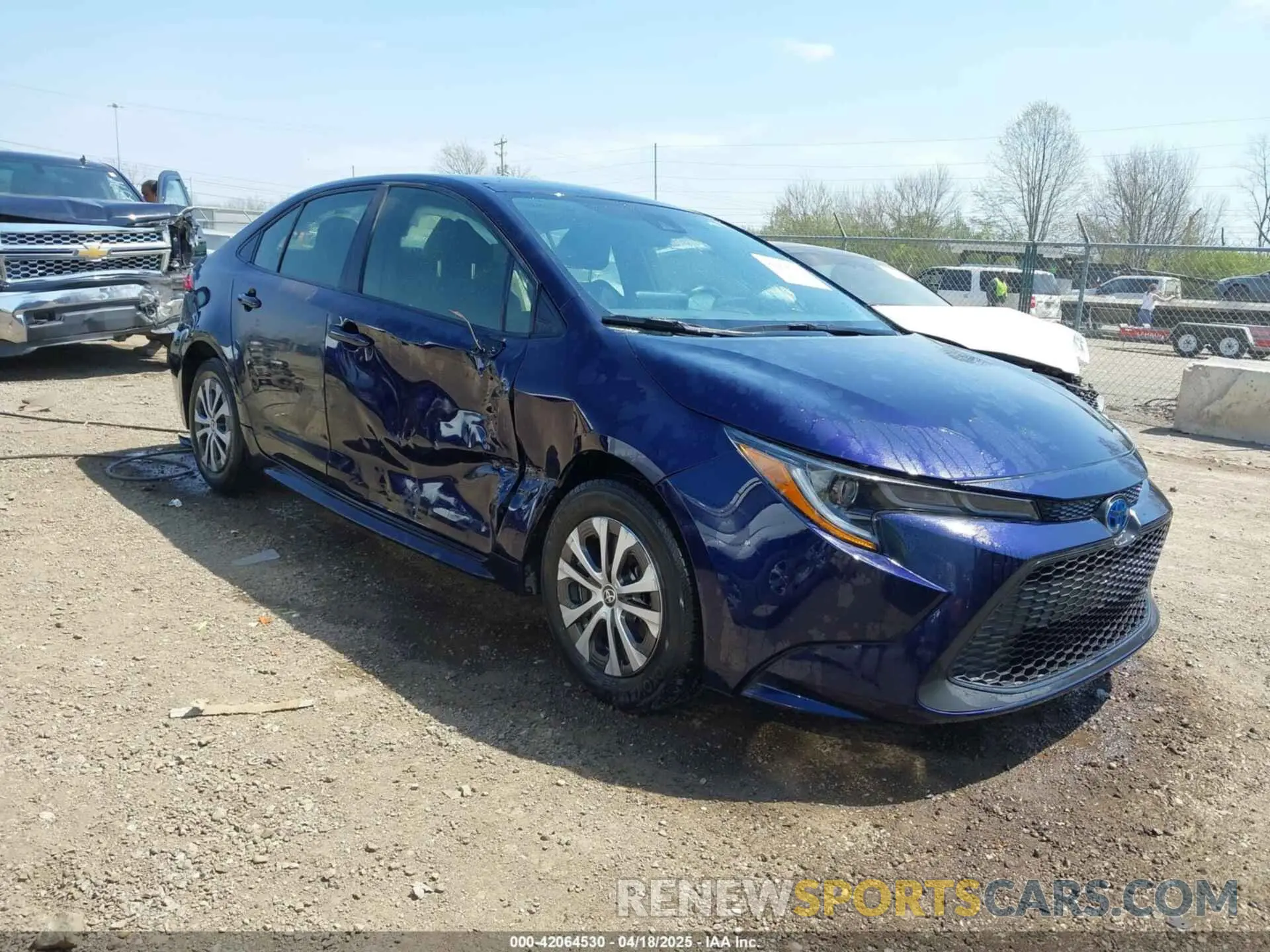 1 Photograph of a damaged car JTDEAMDE6NJ061483 TOYOTA COROLLA 2022