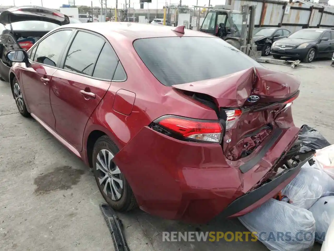 3 Photograph of a damaged car JTDEAMDE7NJ040383 TOYOTA COROLLA 2022