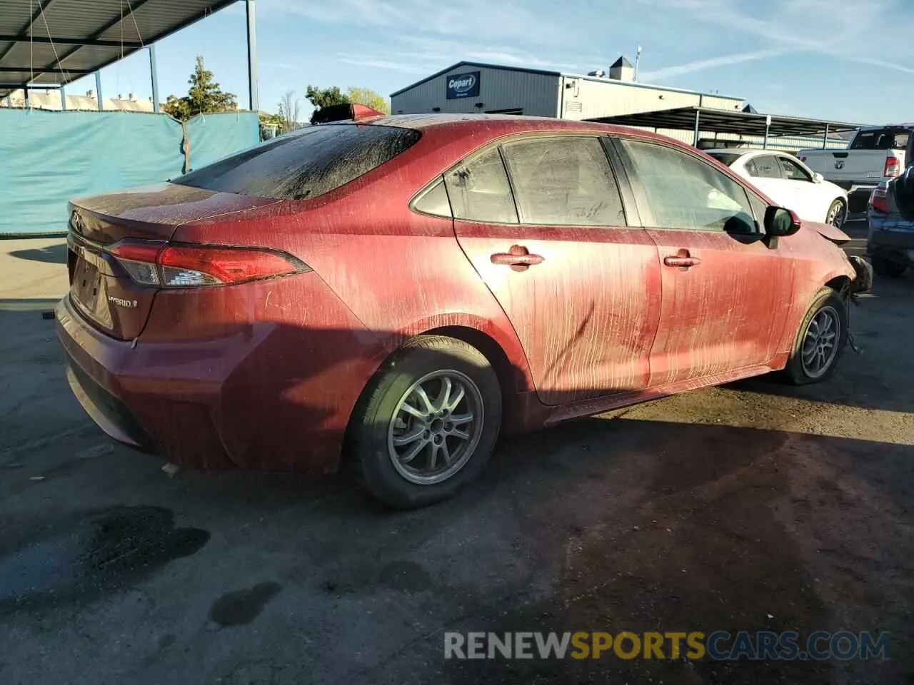 3 Photograph of a damaged car JTDEAMDE8NJ048363 TOYOTA COROLLA 2022