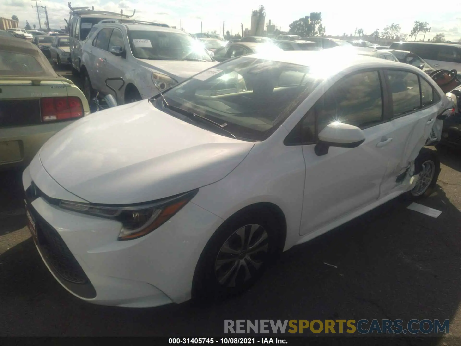 2 Photograph of a damaged car JTDEAMDE9NJ038828 TOYOTA COROLLA 2022