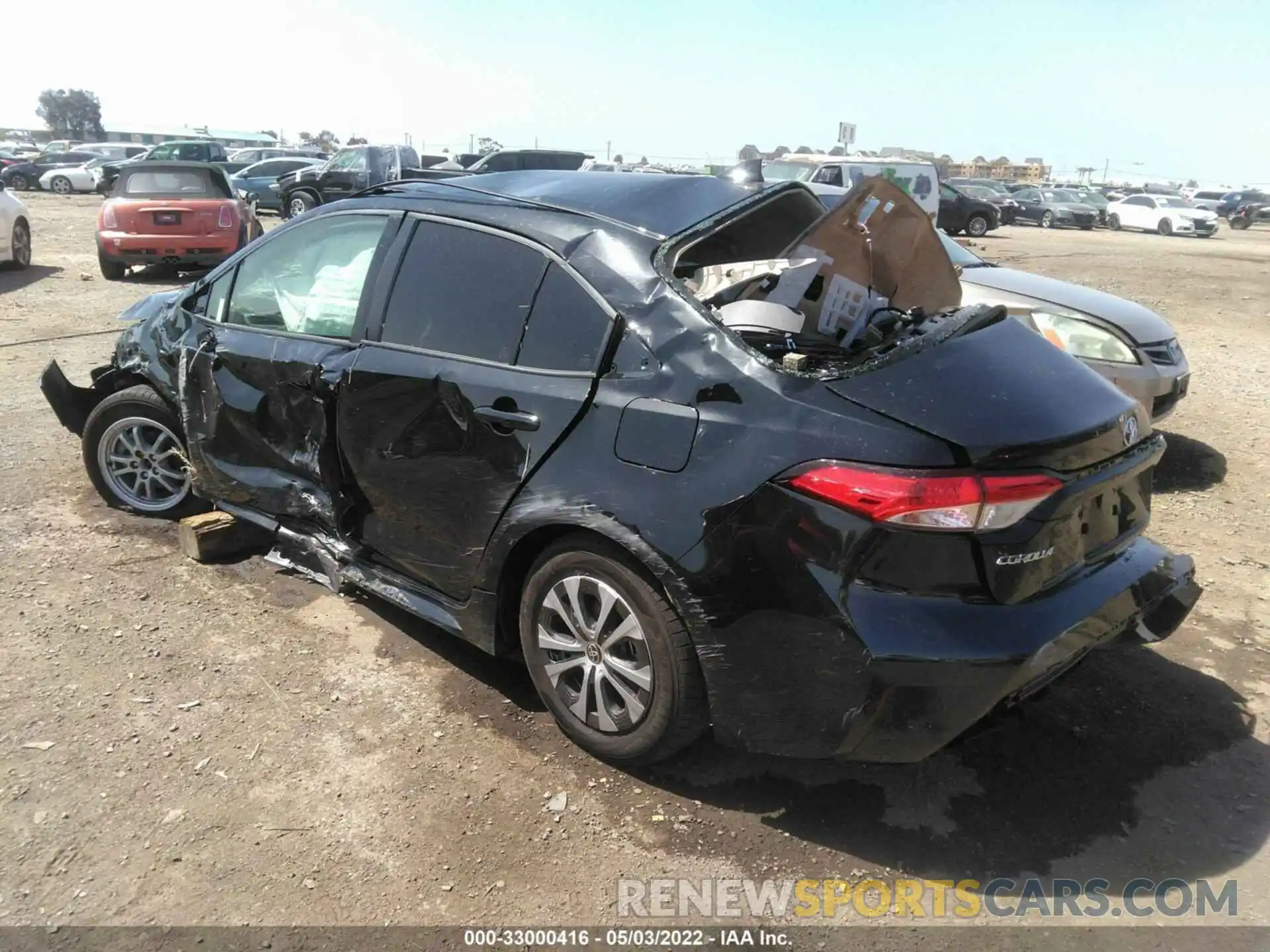 3 Photograph of a damaged car JTDEAMDE9NJ050140 TOYOTA COROLLA 2022