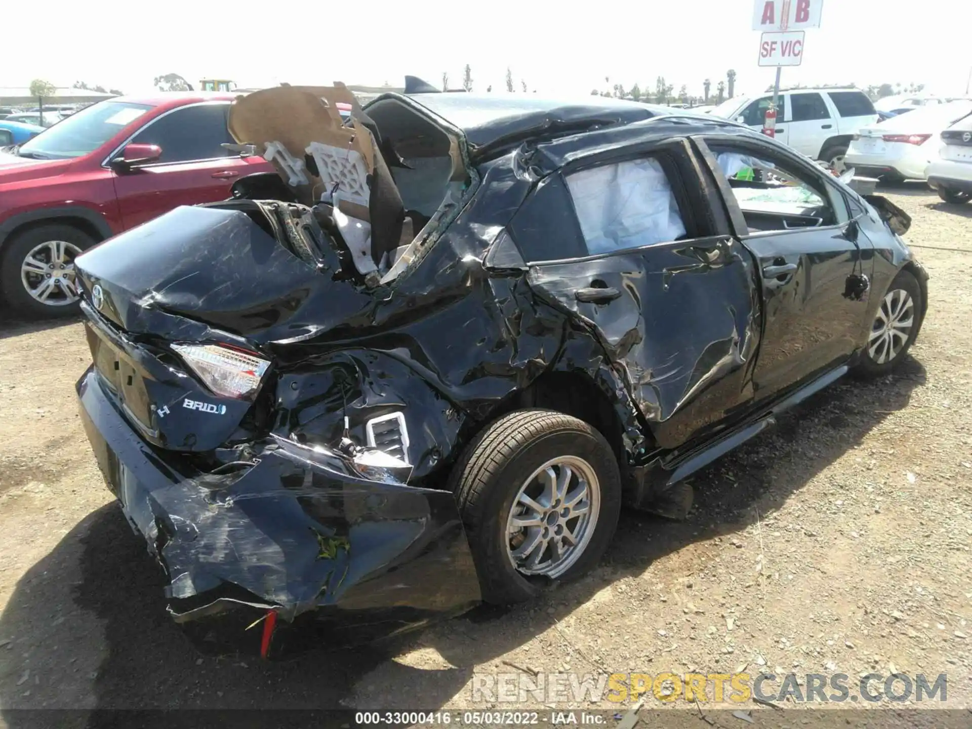 4 Photograph of a damaged car JTDEAMDE9NJ050140 TOYOTA COROLLA 2022