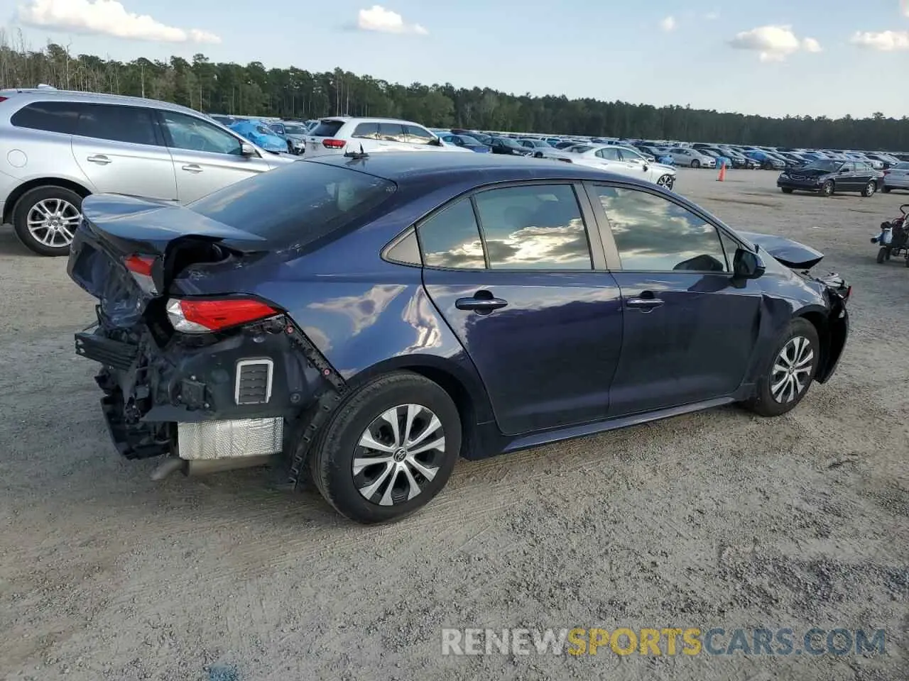 3 Photograph of a damaged car JTDEAMDE9NJ052230 TOYOTA COROLLA 2022