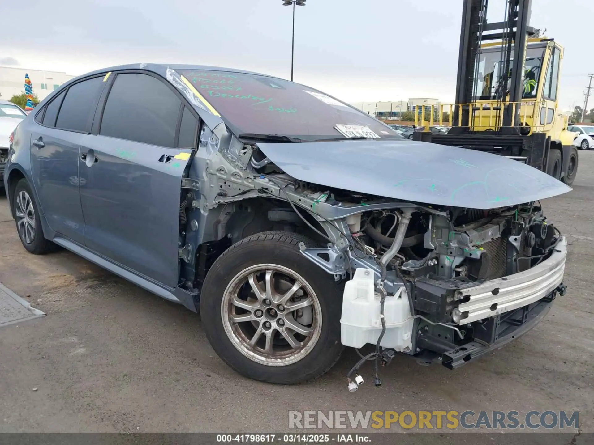1 Photograph of a damaged car JTDEAMDEXNJ038613 TOYOTA COROLLA 2022