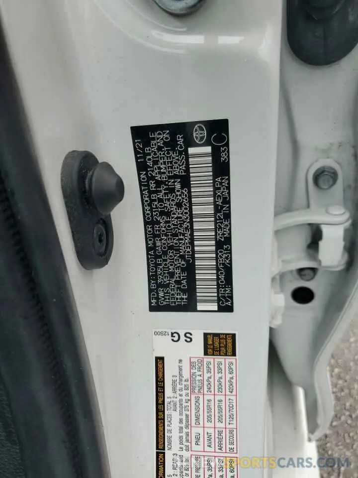 13 Photograph of a damaged car JTDEPMAE3N3002656 TOYOTA COROLLA 2022