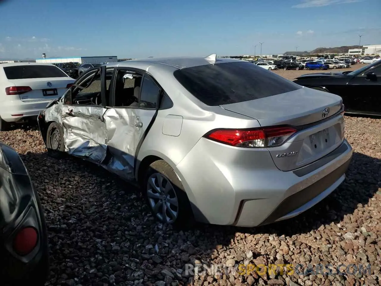 2 Photograph of a damaged car JTDEPMAE4N3029316 TOYOTA COROLLA 2022