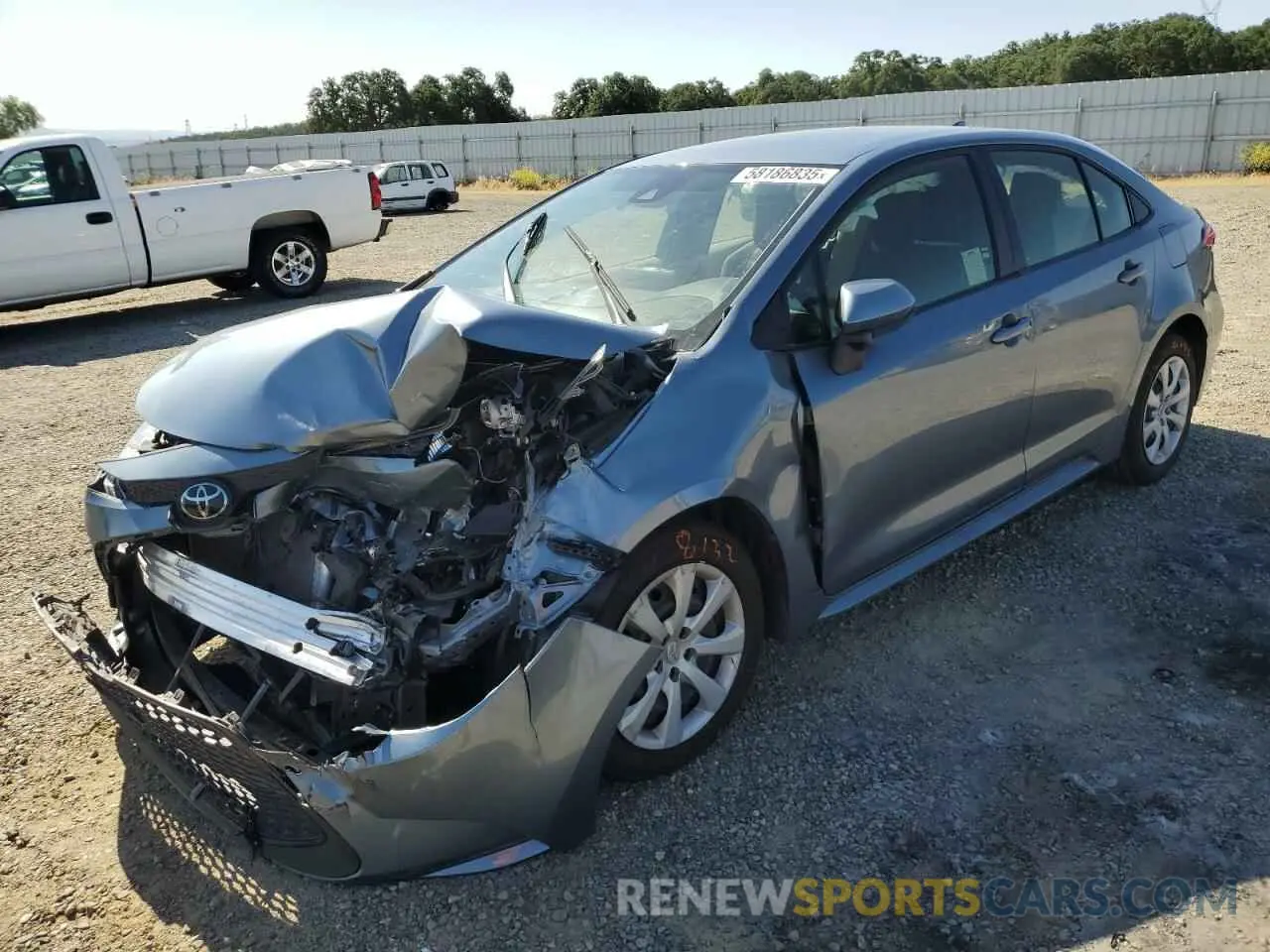 1 Photograph of a damaged car JTDEPMAE4NJ221069 TOYOTA COROLLA 2022