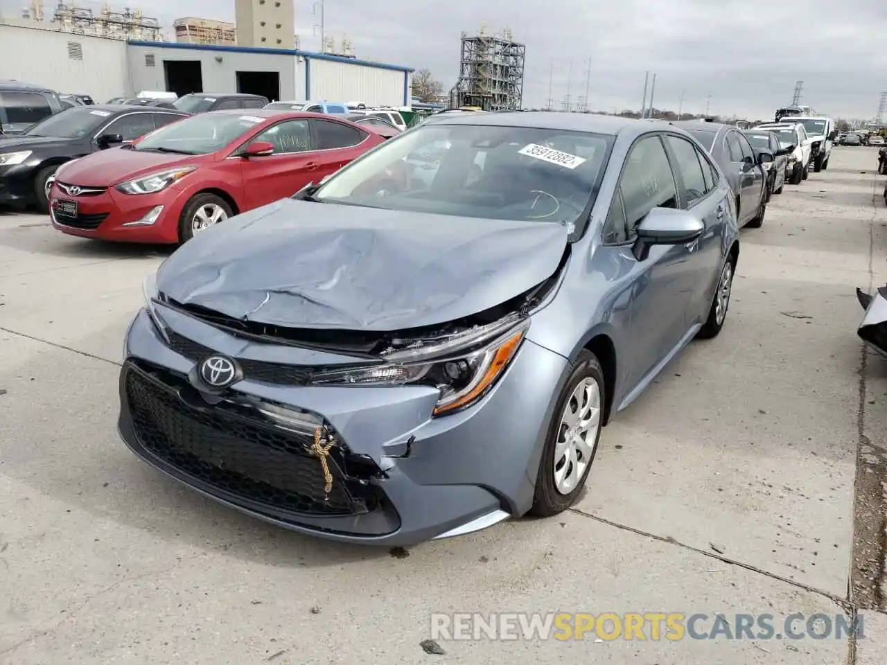 2 Photograph of a damaged car JTDEPMAE6N3004482 TOYOTA COROLLA 2022