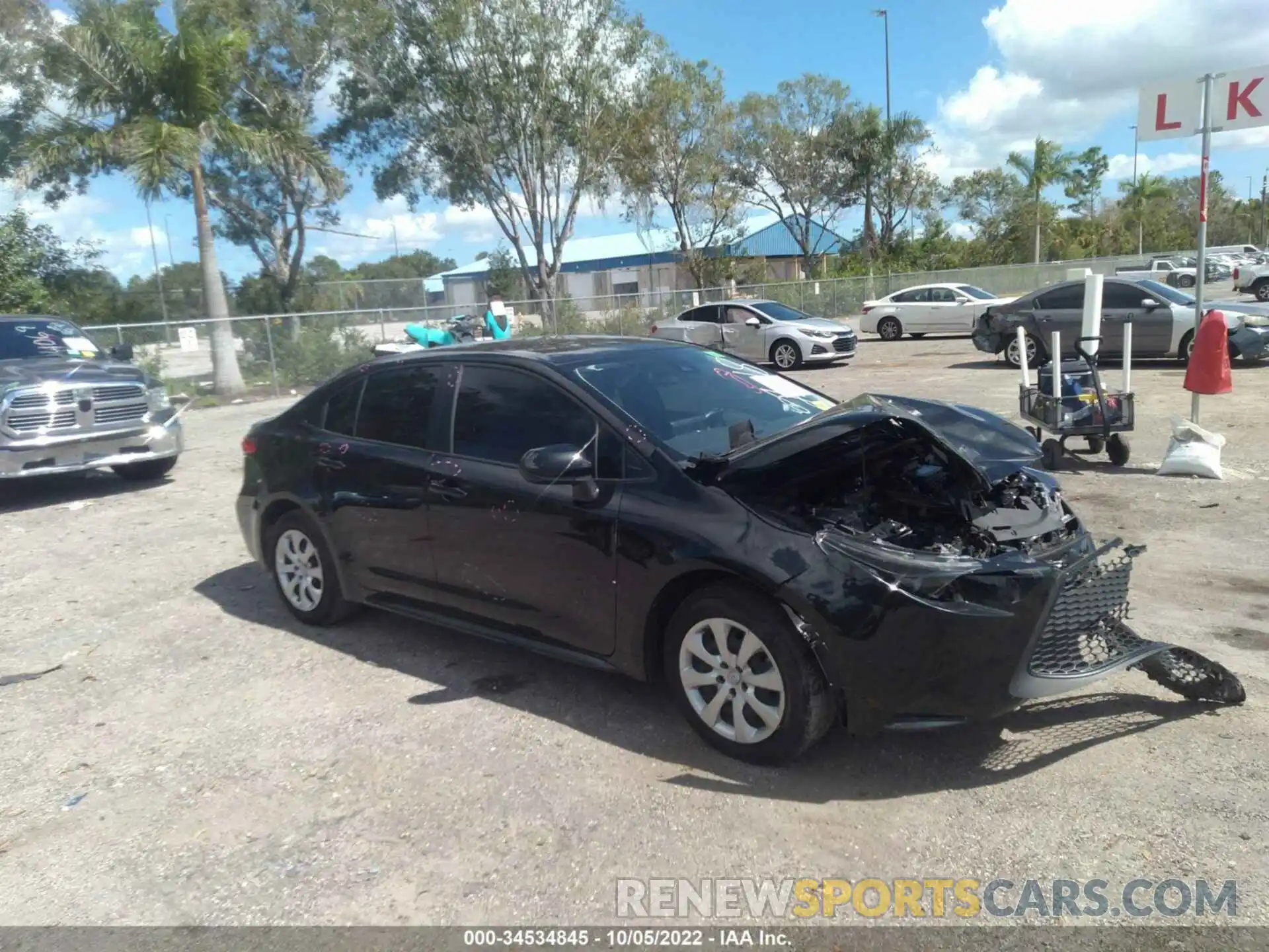 1 Photograph of a damaged car JTDEPMAE7NJ192618 TOYOTA COROLLA 2022