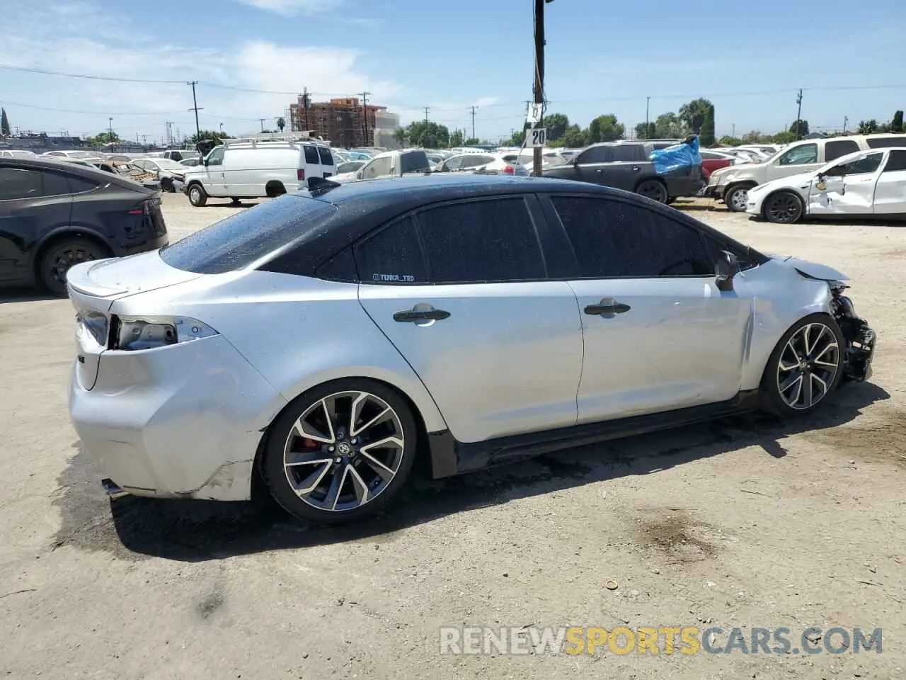 3 Photograph of a damaged car JTDM4MCE1NJ091608 TOYOTA COROLLA 2022