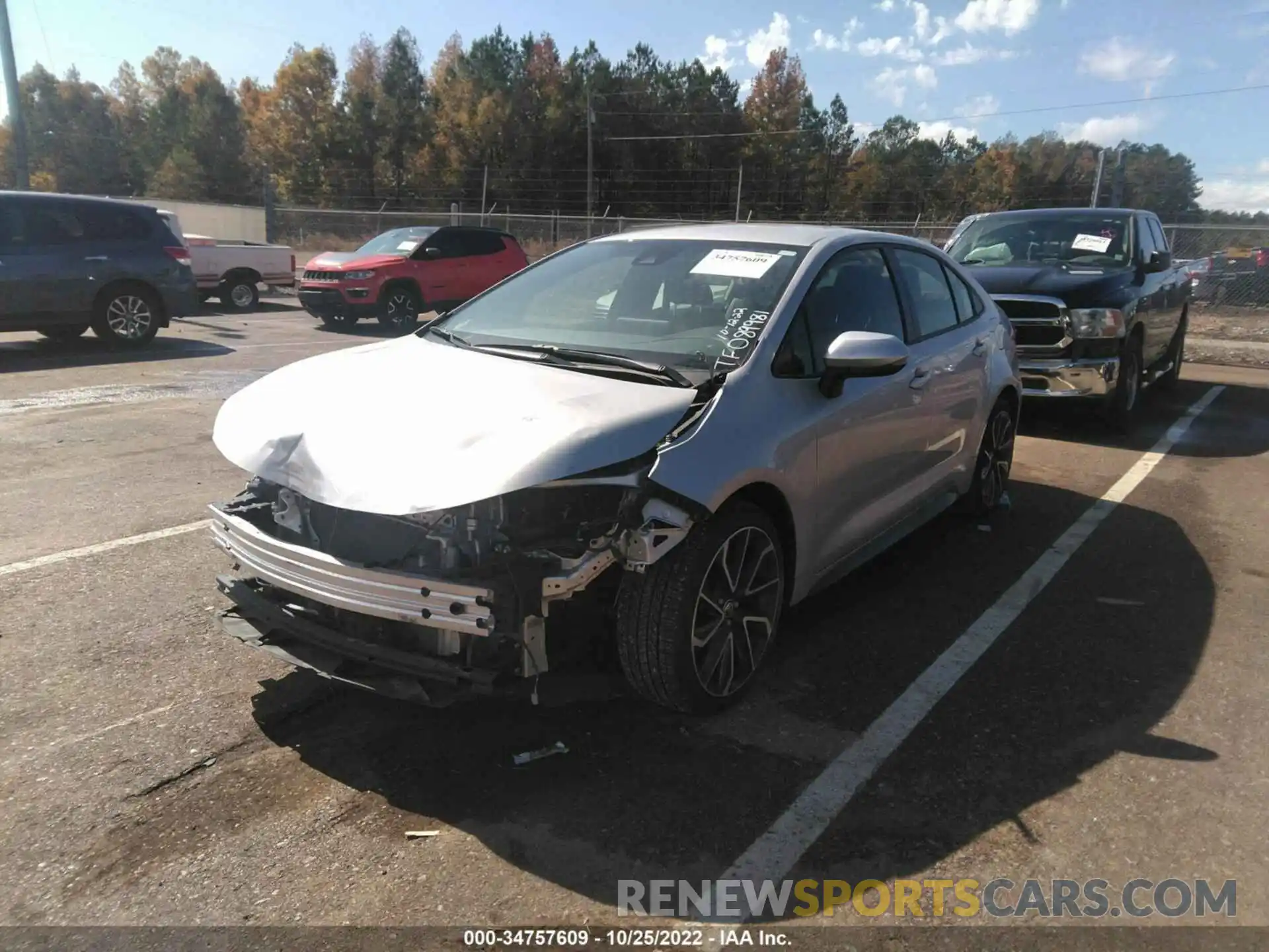 2 Photograph of a damaged car JTDS4MCE3NJ089981 TOYOTA COROLLA 2022