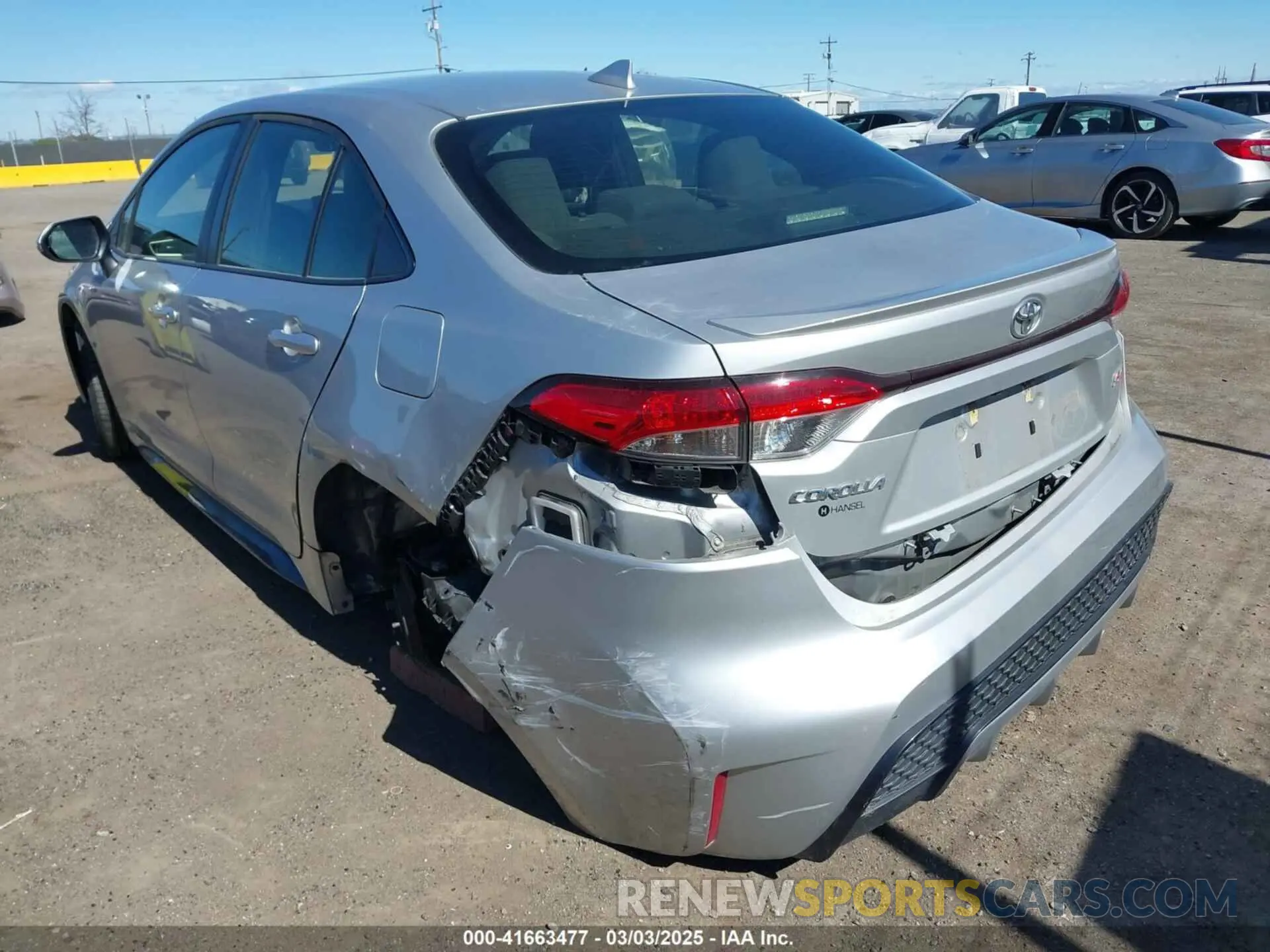 3 Photograph of a damaged car JTDS4MCE4NJ088368 TOYOTA COROLLA 2022