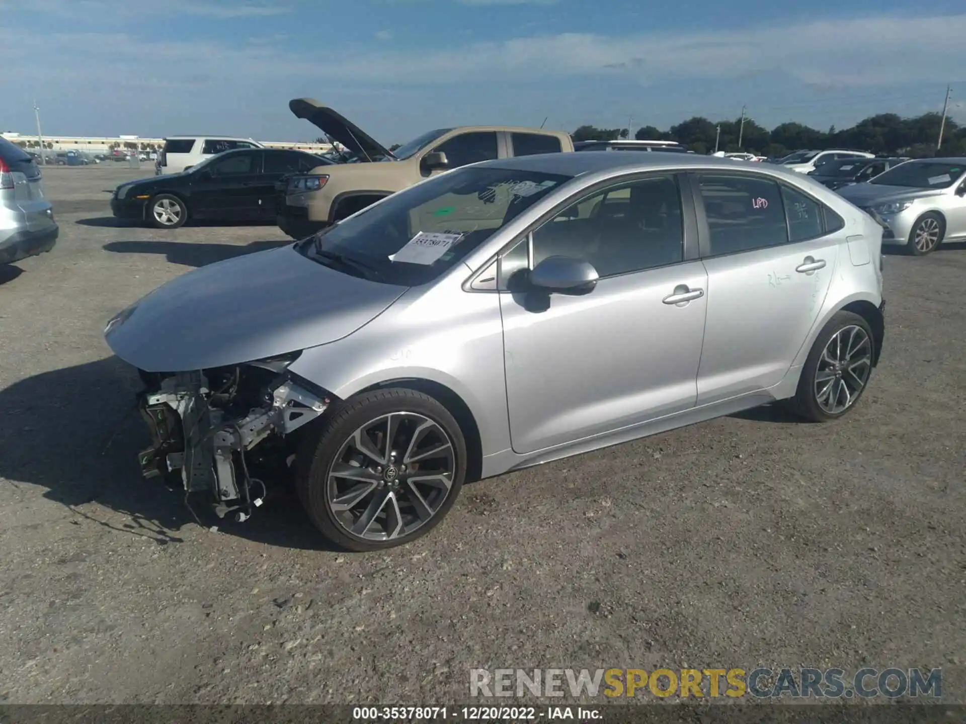 2 Photograph of a damaged car JTDS4MCE6N3504859 TOYOTA COROLLA 2022