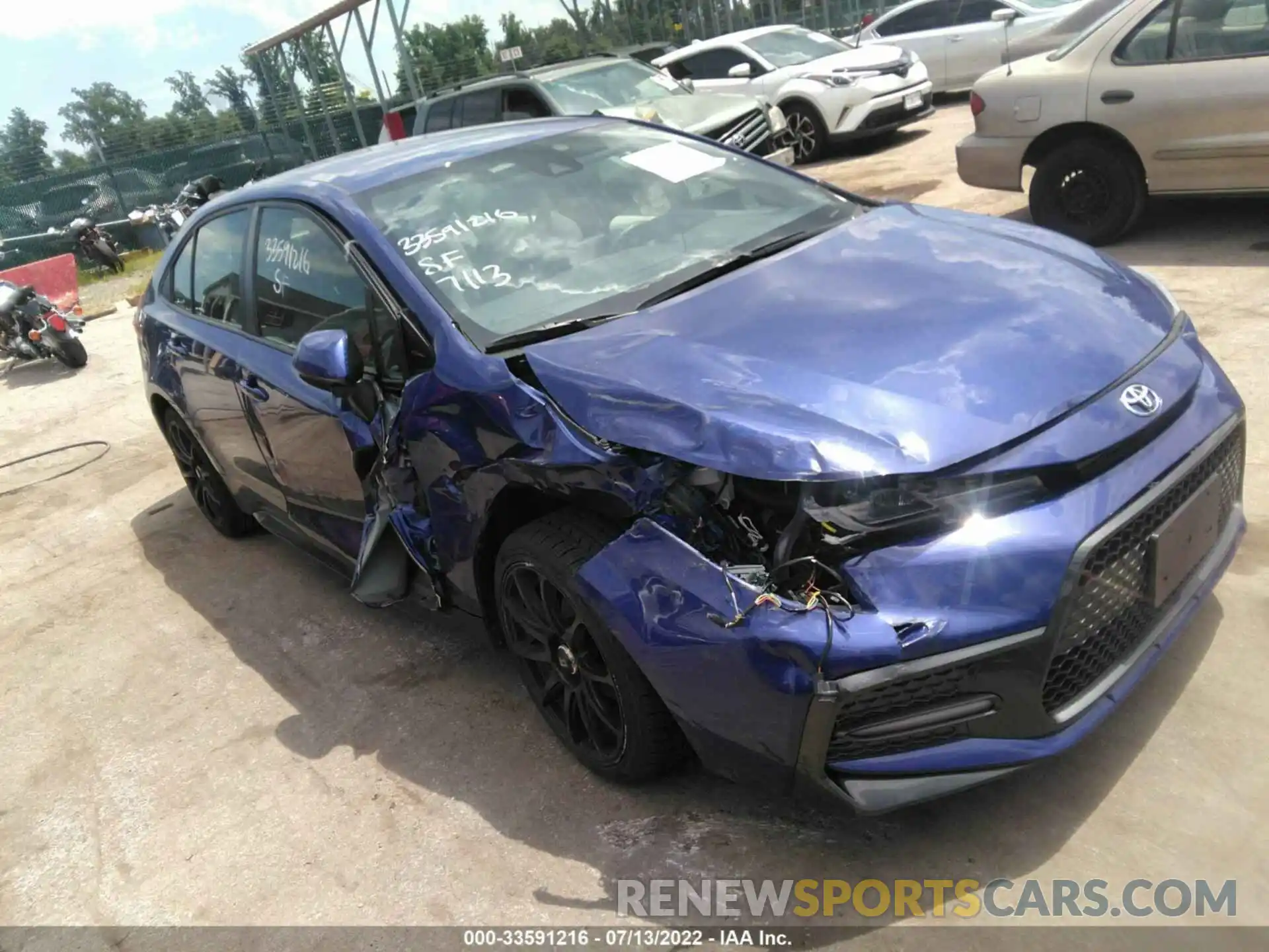 1 Photograph of a damaged car JTDS4MCE6NJ089067 TOYOTA COROLLA 2022