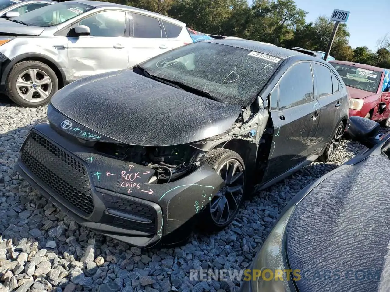 1 Photograph of a damaged car JTDS4MCE7NJ094052 TOYOTA COROLLA 2022