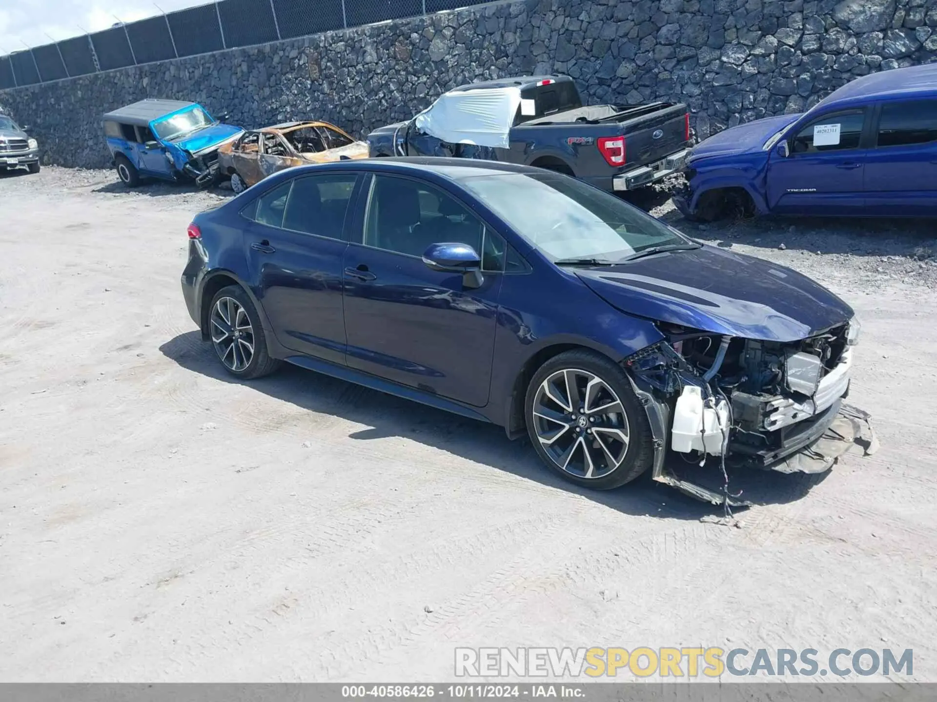 1 Photograph of a damaged car JTDS4MCE7NJ100061 TOYOTA COROLLA 2022
