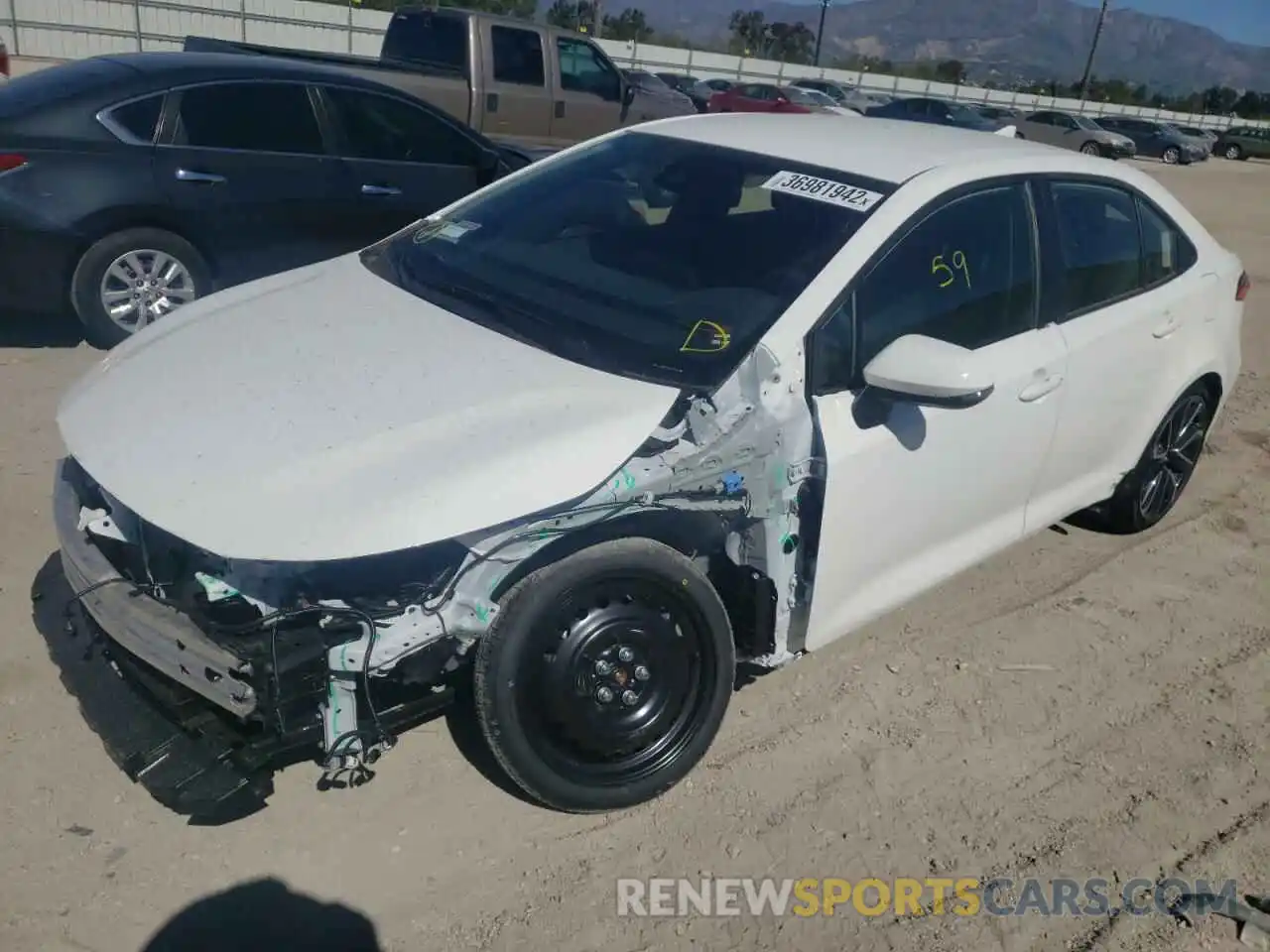 2 Photograph of a damaged car JTDS4MCEXN3501589 TOYOTA COROLLA 2022