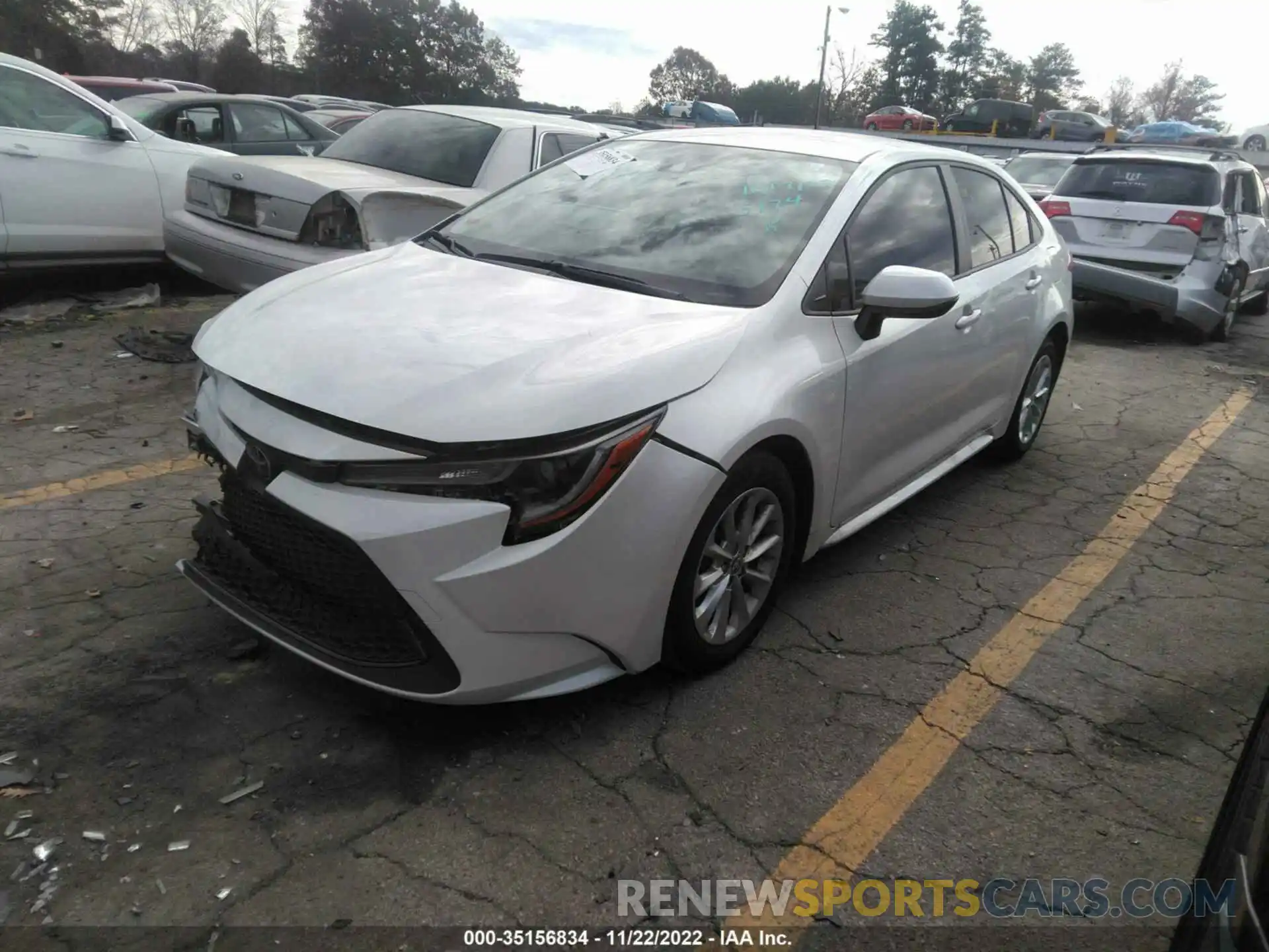 2 Photograph of a damaged car JTDVPMAE0N3005174 TOYOTA COROLLA 2022