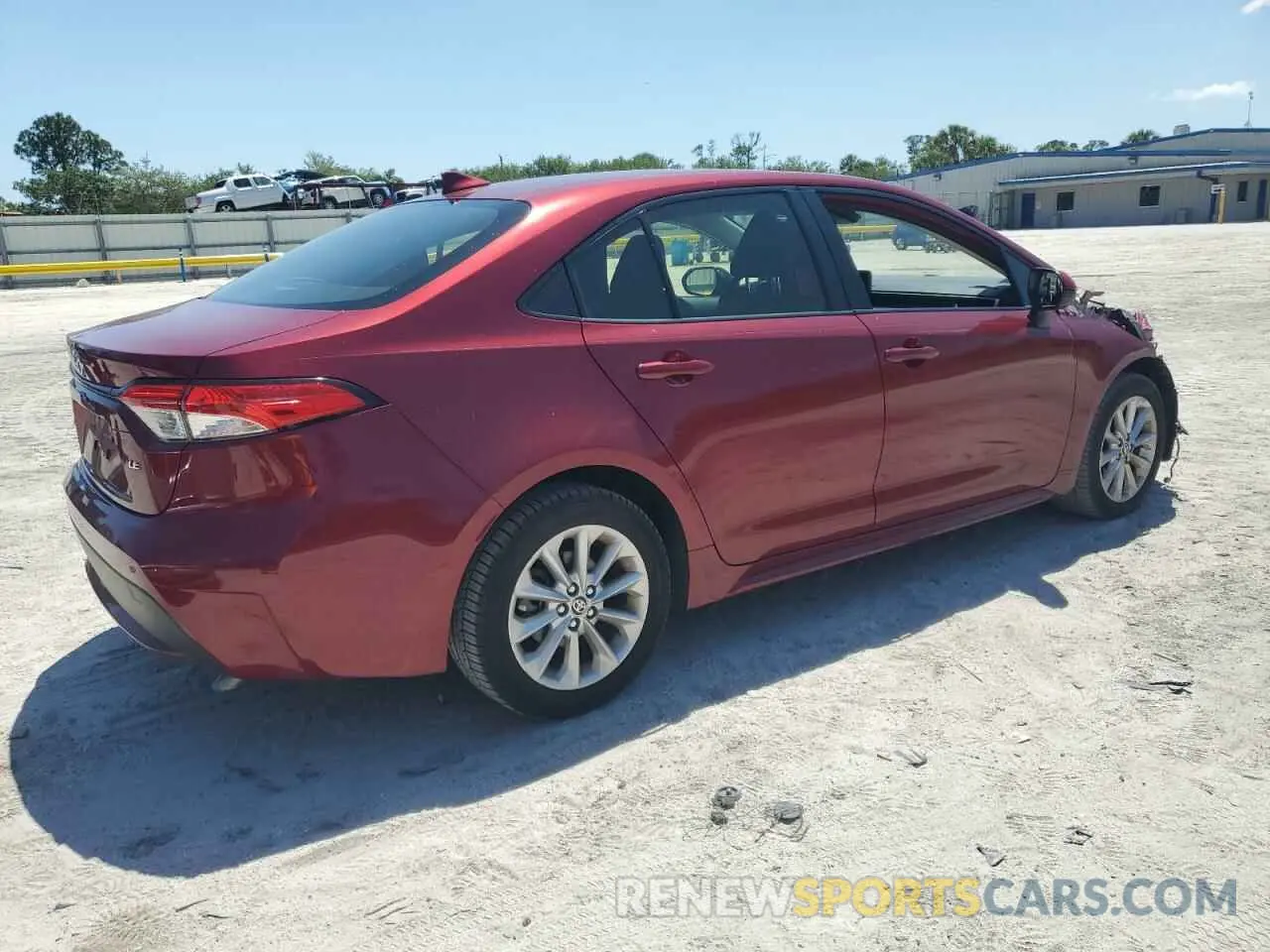 3 Photograph of a damaged car JTDVPMAE4NJ221959 TOYOTA COROLLA 2022