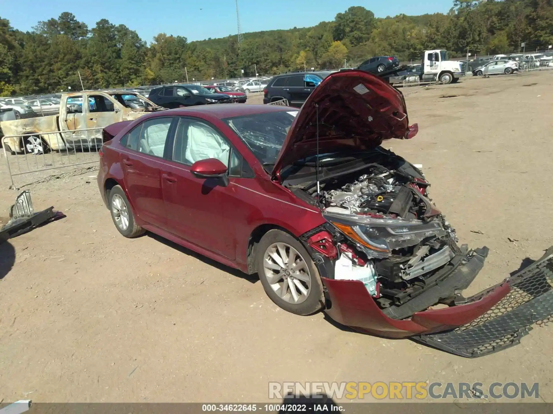 1 Photograph of a damaged car JTDVPMAE5NJ198420 TOYOTA COROLLA 2022