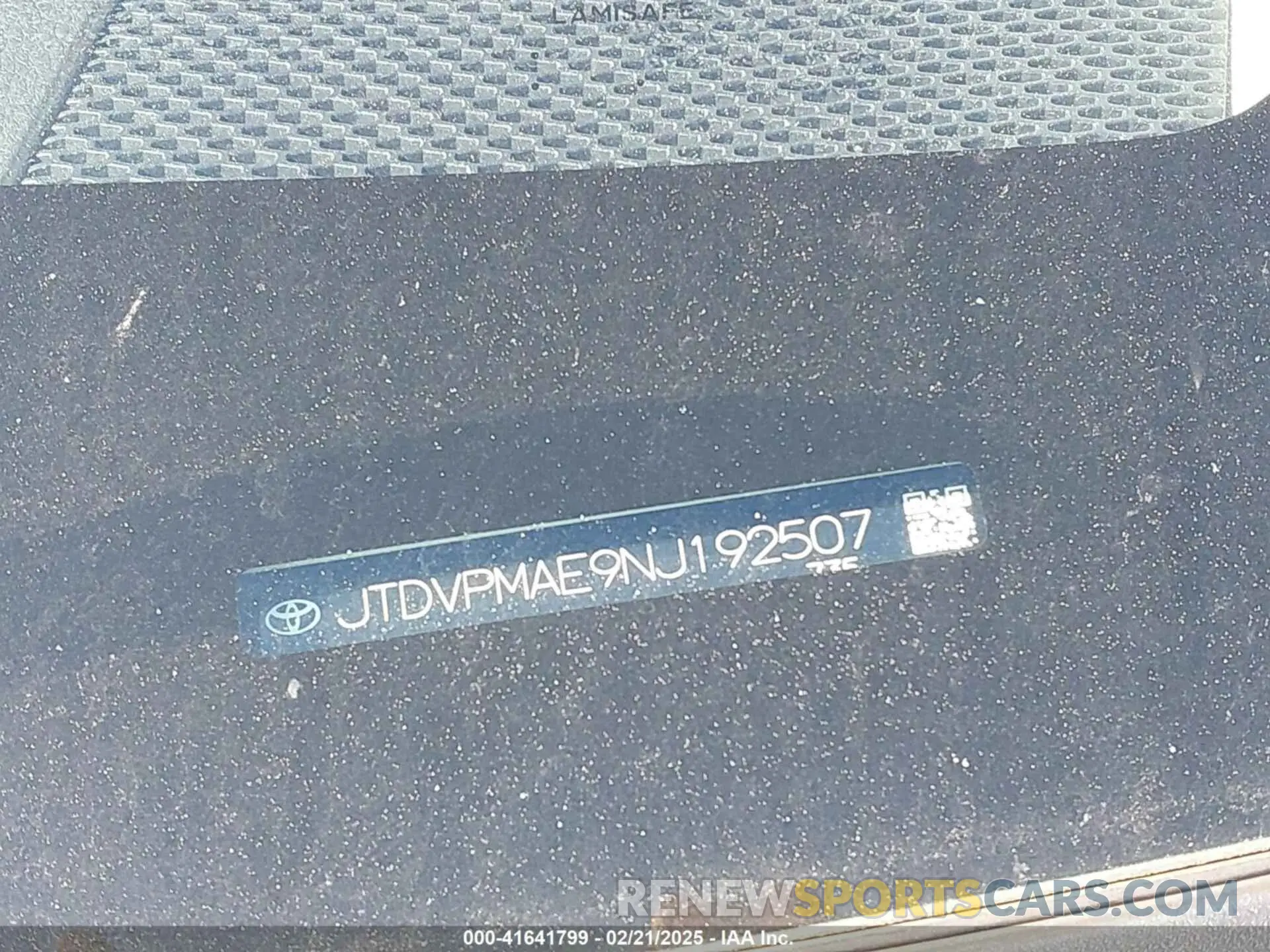 9 Photograph of a damaged car JTDVPMAE9NJ192507 TOYOTA COROLLA 2022