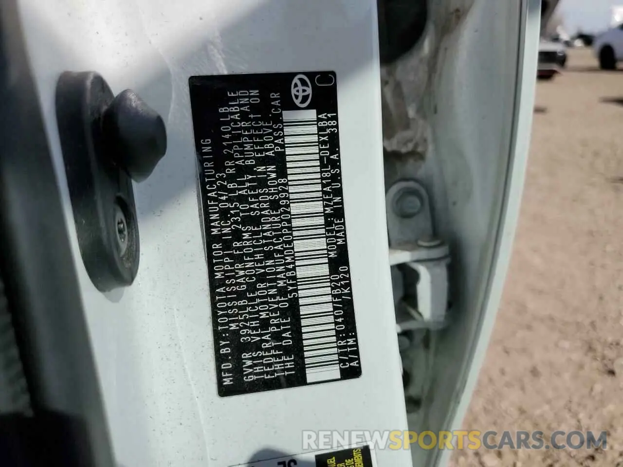 12 Photograph of a damaged car 5YFB4MDE0PP029928 TOYOTA COROLLA 2023