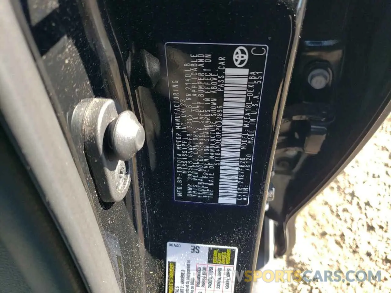 12 Photograph of a damaged car 5YFB4MDE0PP033896 TOYOTA COROLLA 2023