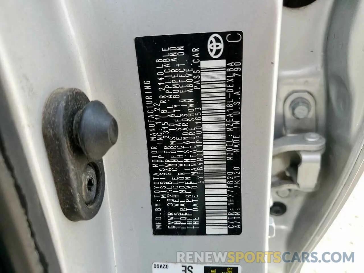 13 Photograph of a damaged car 5YFB4MDE1PP001653 TOYOTA COROLLA 2023