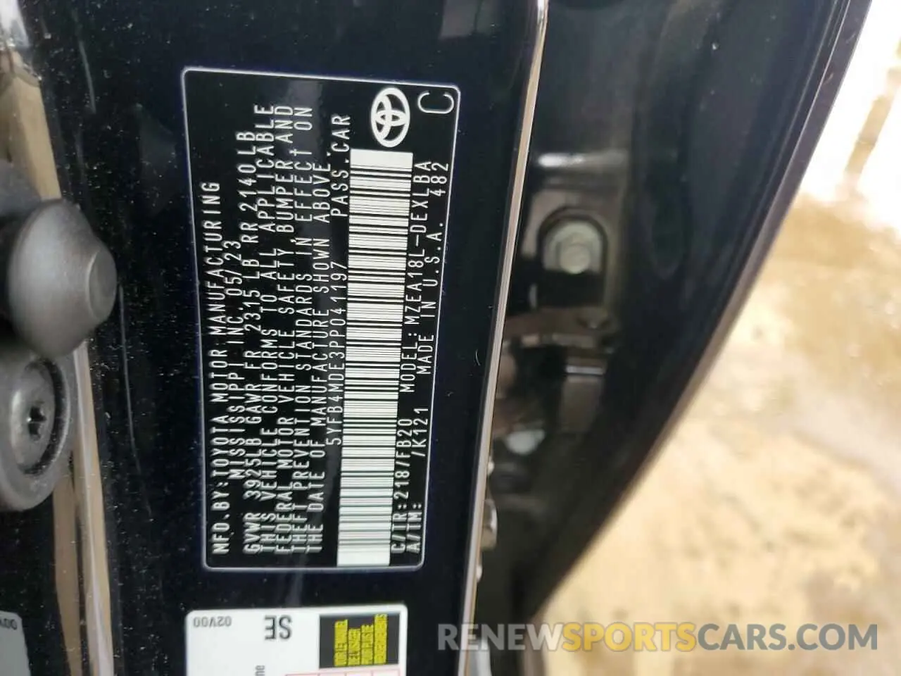 12 Photograph of a damaged car 5YFB4MDE3PP041197 TOYOTA COROLLA 2023
