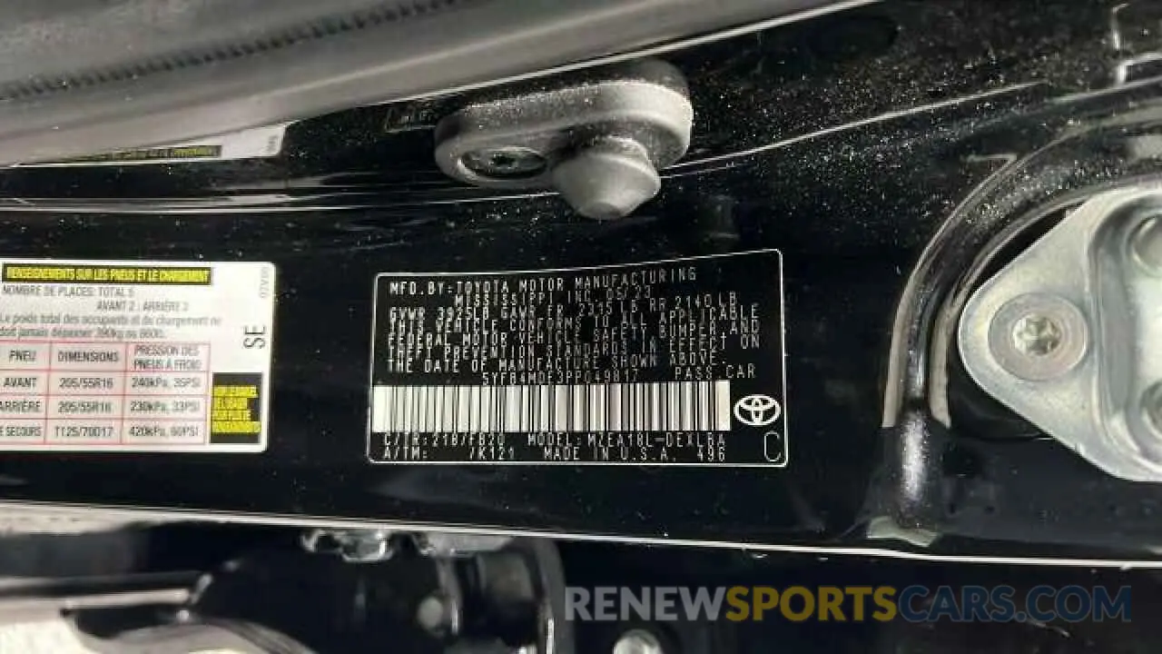 10 Photograph of a damaged car 5YFB4MDE3PP049817 TOYOTA COROLLA 2023