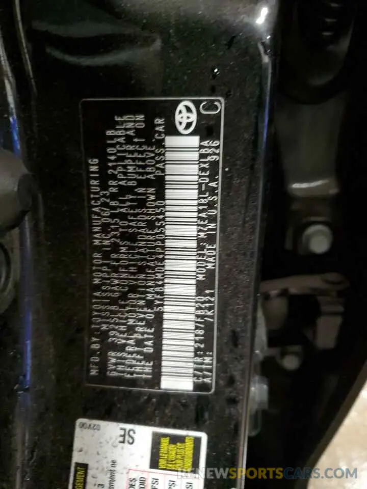 12 Photograph of a damaged car 5YFB4MDE4PP055450 TOYOTA COROLLA 2023