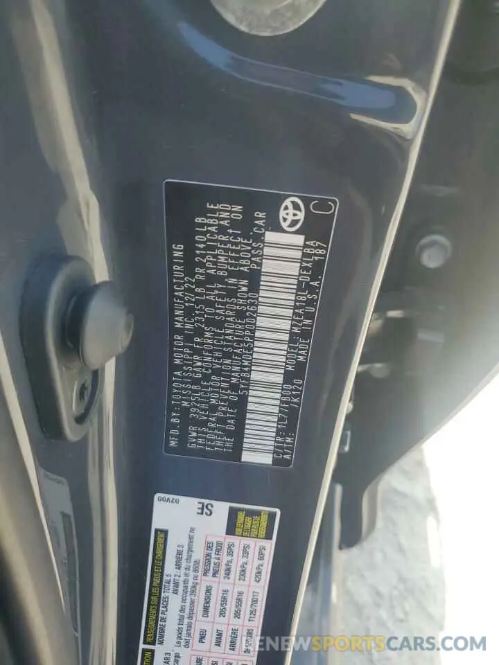 13 Photograph of a damaged car 5YFB4MDE5PP002630 TOYOTA COROLLA 2023
