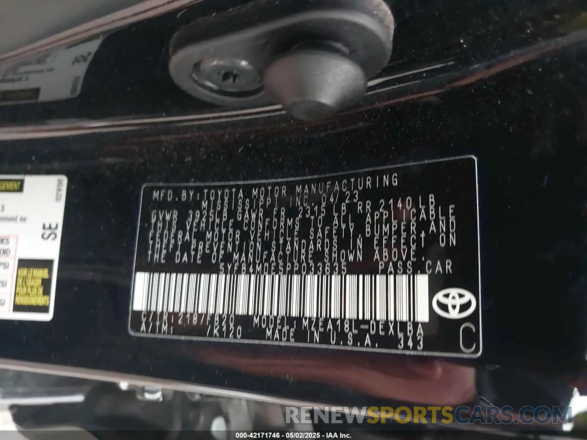 9 Photograph of a damaged car 5YFB4MDE5PP033635 TOYOTA COROLLA 2023