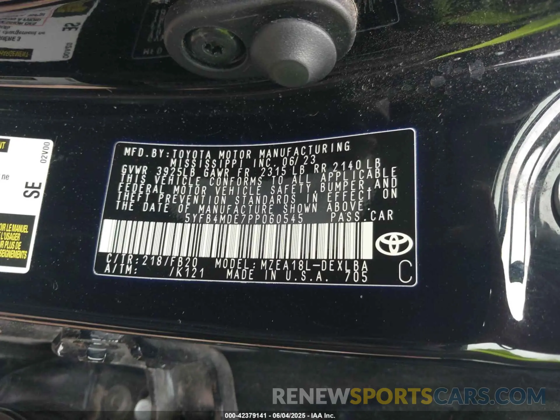 9 Photograph of a damaged car 5YFB4MDE7PP060545 TOYOTA COROLLA 2023