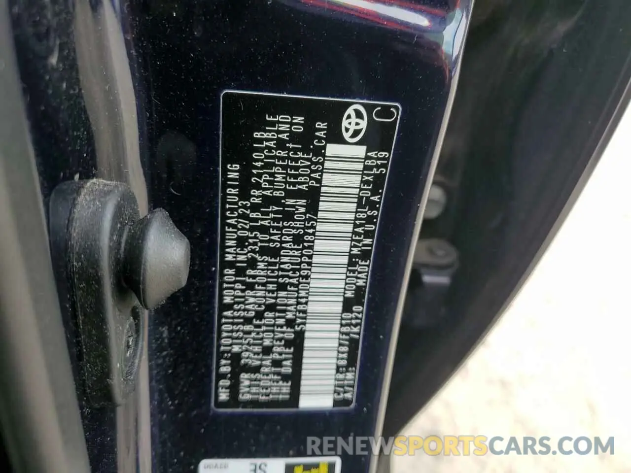 12 Photograph of a damaged car 5YFB4MDE9PP018457 TOYOTA COROLLA 2023