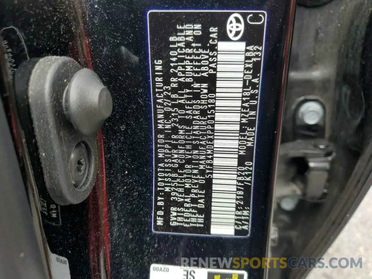12 Photograph of a damaged car 5YFB4MDEXPP015180 TOYOTA COROLLA 2023