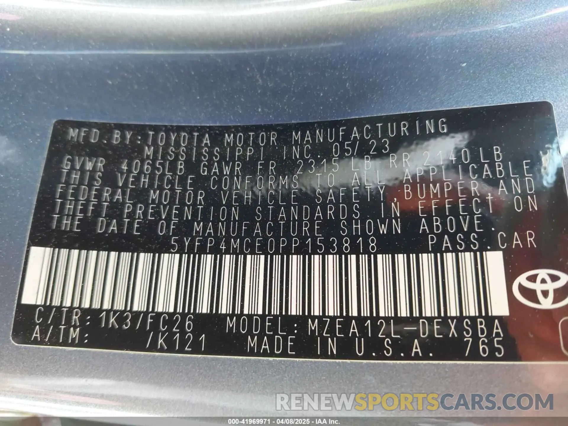 9 Photograph of a damaged car 5YFP4MCE0PP153818 TOYOTA COROLLA 2023