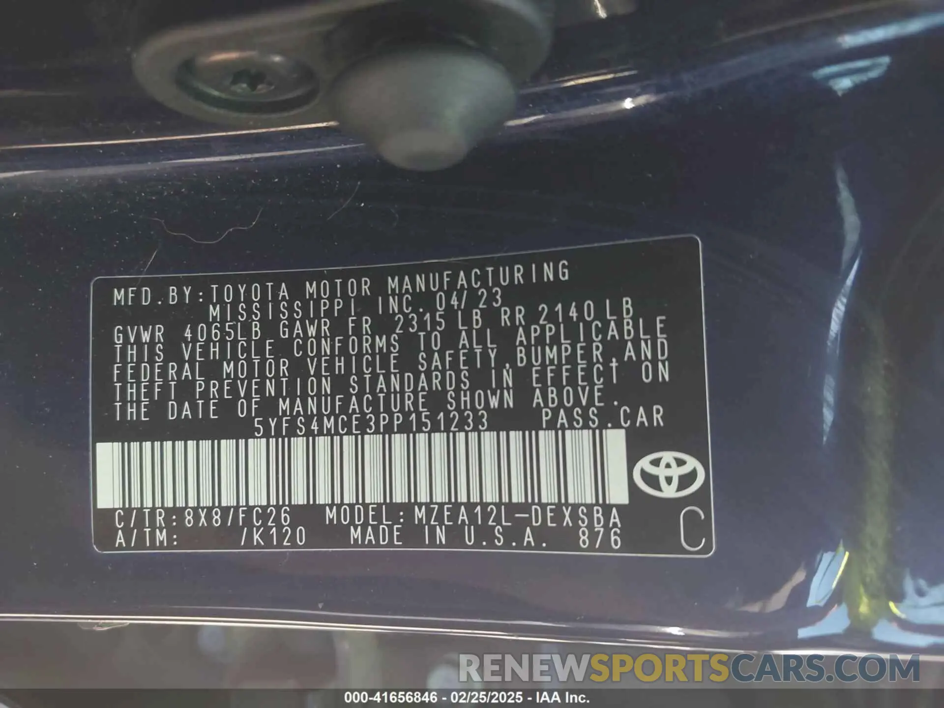 9 Photograph of a damaged car 5YFS4MCE3PP151233 TOYOTA COROLLA 2023