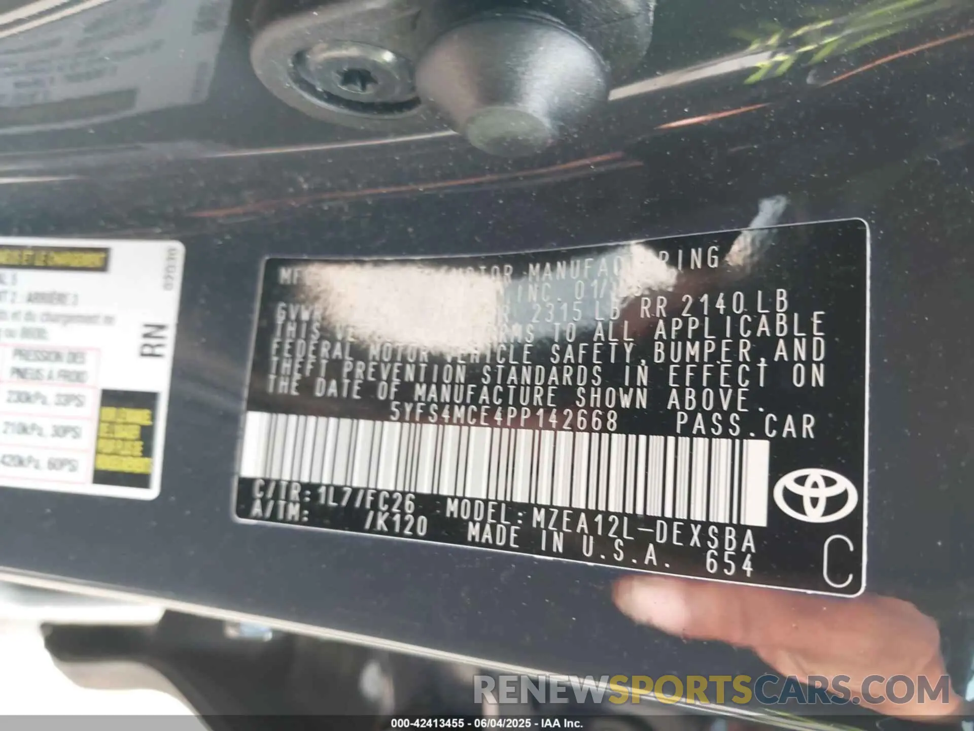 9 Photograph of a damaged car 5YFS4MCE4PP142668 TOYOTA COROLLA 2023