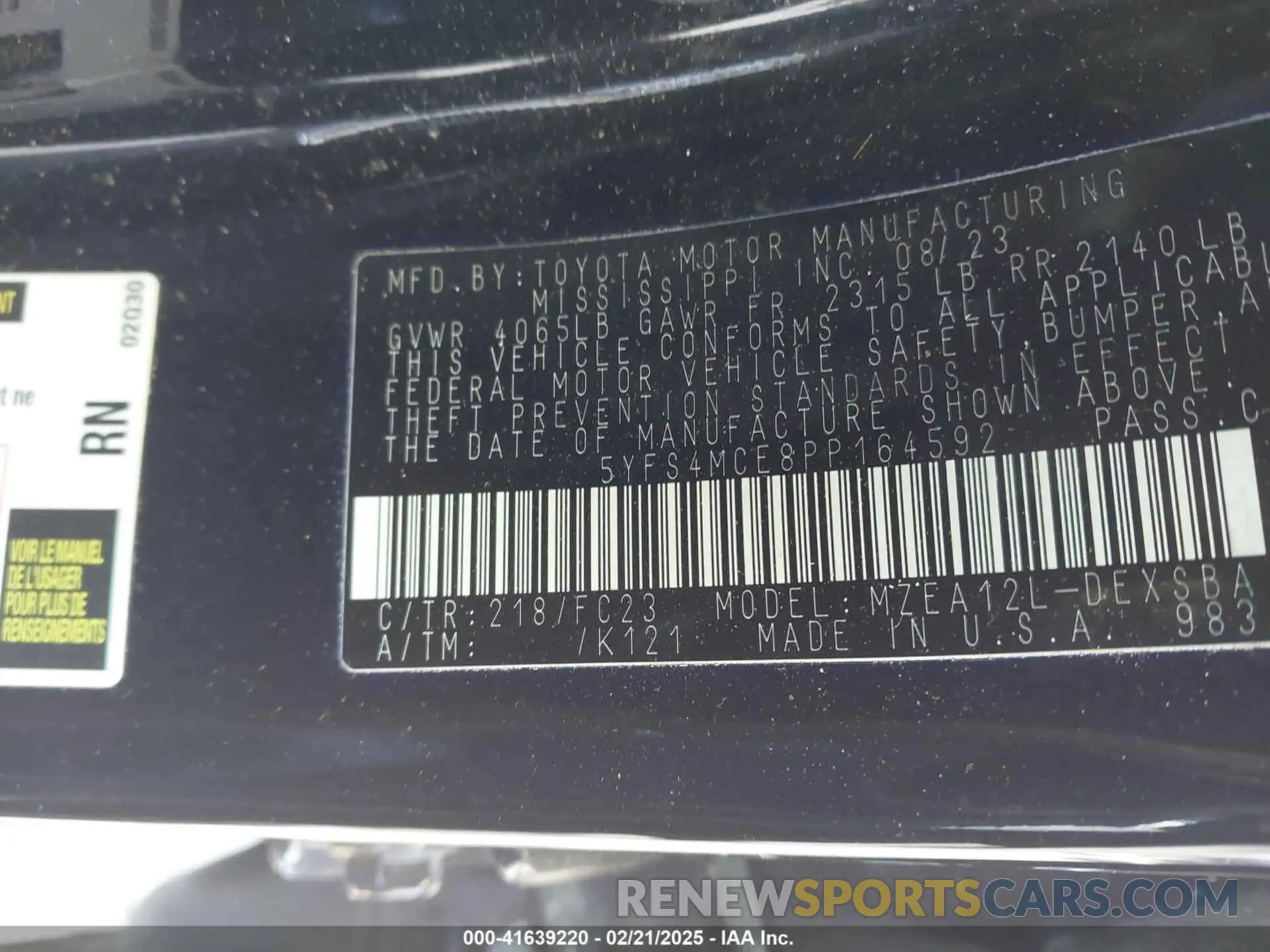 9 Photograph of a damaged car 5YFS4MCE8PP164592 TOYOTA COROLLA 2023
