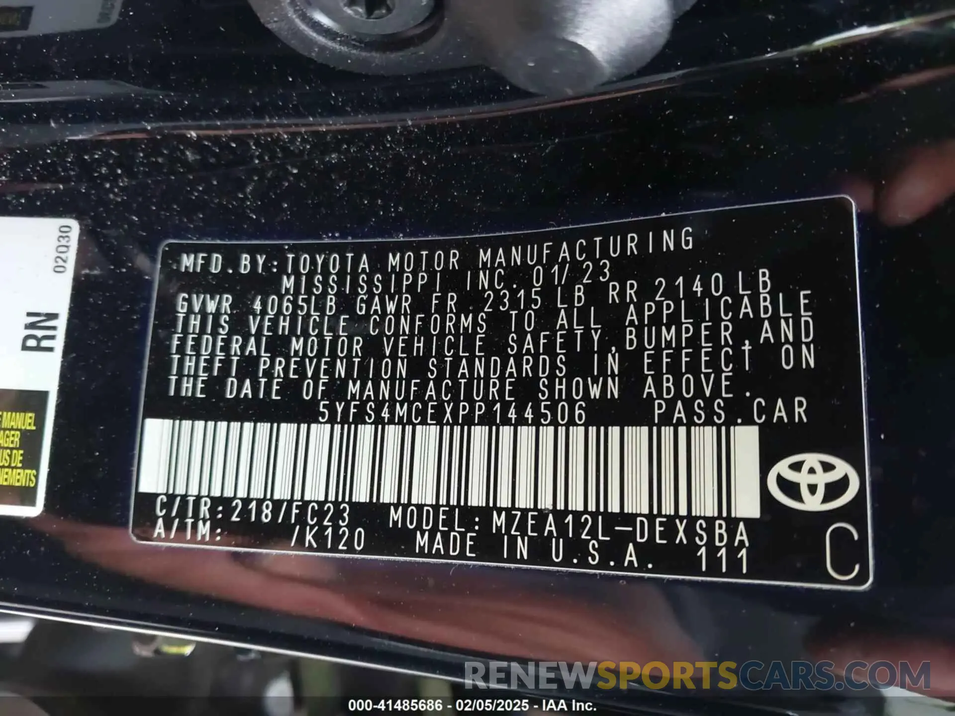 9 Photograph of a damaged car 5YFS4MCEXPP144506 TOYOTA COROLLA 2023