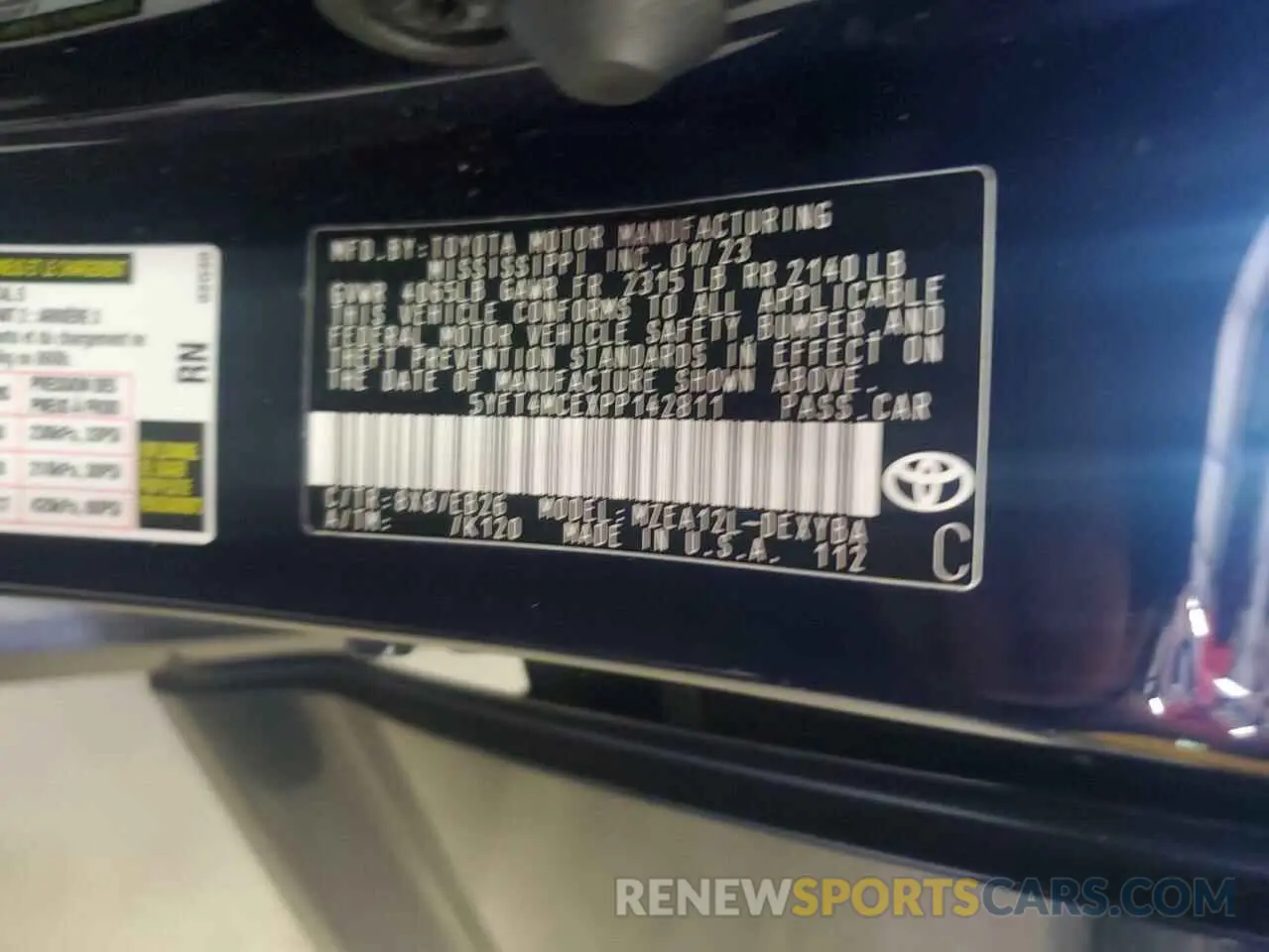 12 Photograph of a damaged car 5YFT4MCEXPP142811 TOYOTA COROLLA 2023