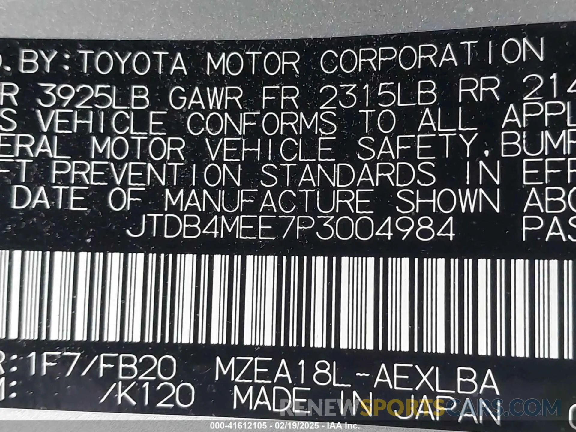 9 Photograph of a damaged car JTDB4MEE7P3004984 TOYOTA COROLLA 2023