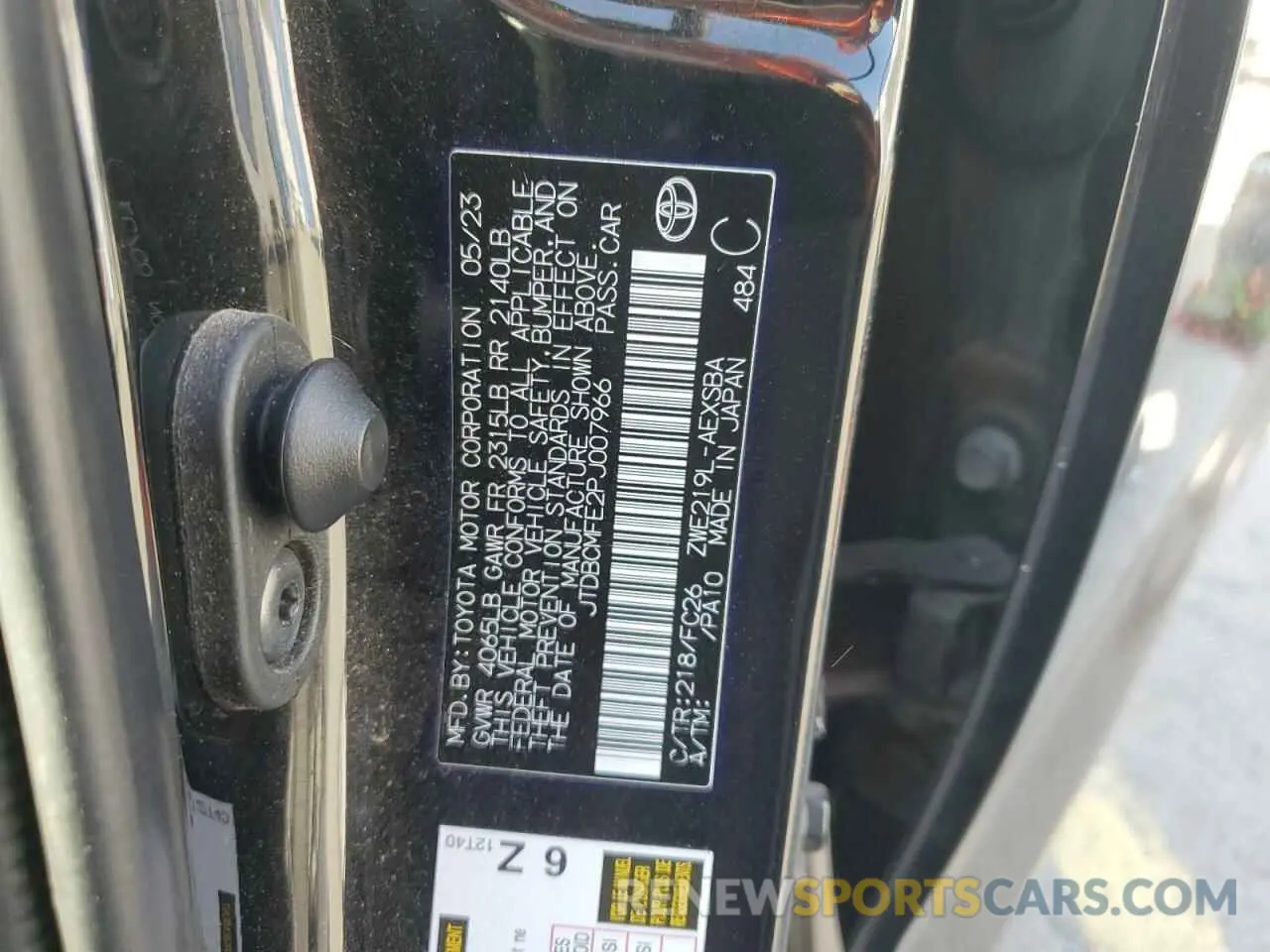 12 Photograph of a damaged car JTDBCMFE2PJ007966 TOYOTA COROLLA 2023