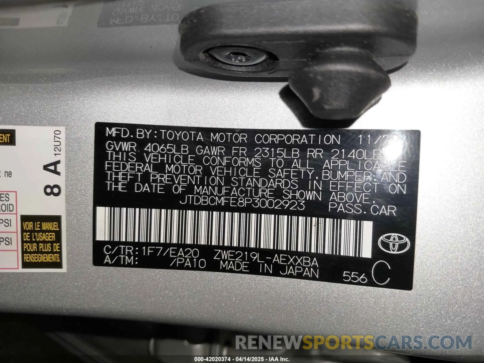 9 Photograph of a damaged car JTDBCMFE8P3002923 TOYOTA COROLLA 2023
