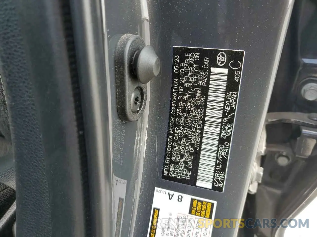 15 Photograph of a damaged car JTDBCMFEXP3021490 TOYOTA COROLLA 2023