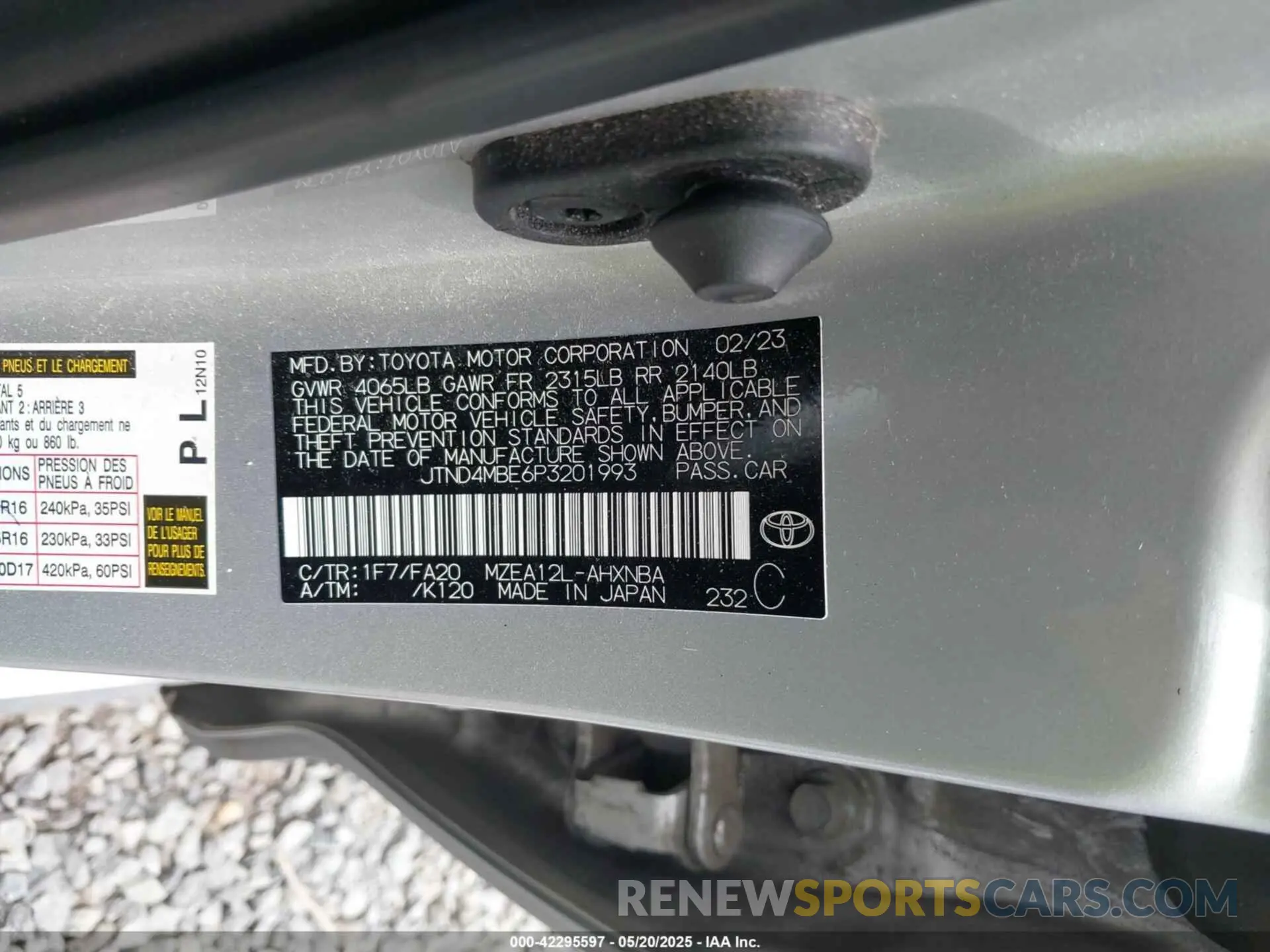 9 Photograph of a damaged car JTND4MBE6P3201993 TOYOTA COROLLA 2023